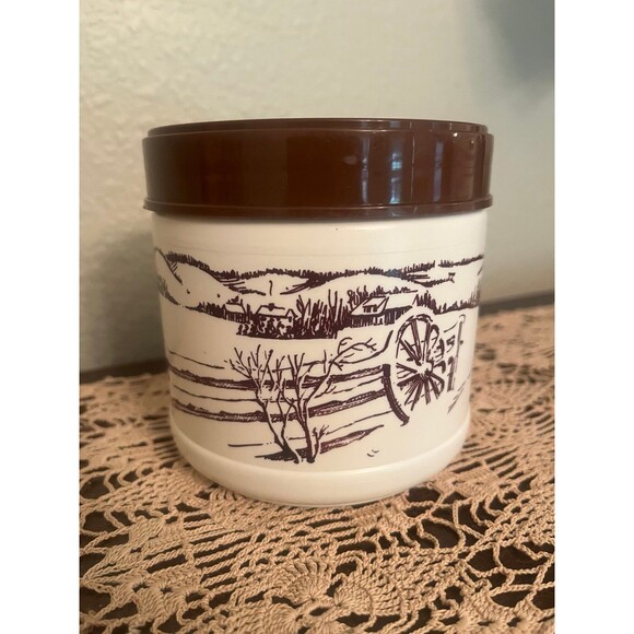 Vintage ROBB Western Theme Plastic Container - Picture 1 of 7